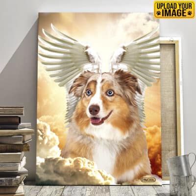 Alternative view of Pet Angel Wings - Custom Pet Drawing Canvas Poster - Personalized Pet Portrait Decor Wall Art