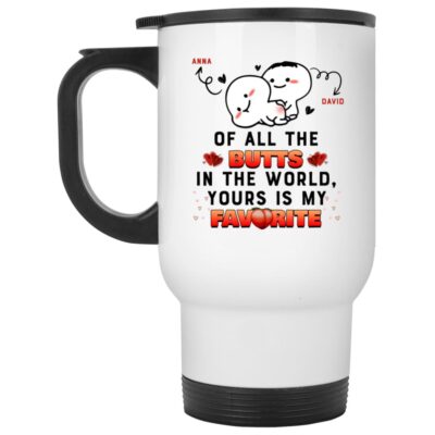 14 oz. White Travel Mug
