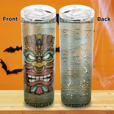 Hawaii Aloha Tiki Bar Insulated Skinny Tumbler Cup - Hawaiian Gifts Party Mugs Cup