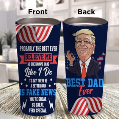 Best Dad Ever Tumbler Funny DAD Gift American Flag President Mug - Father's Day Gift