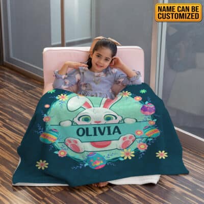 Alternative view of Personalized Baby Blanket with Name I Am A Child of God - Custom Baby Blankets for Boys Girls