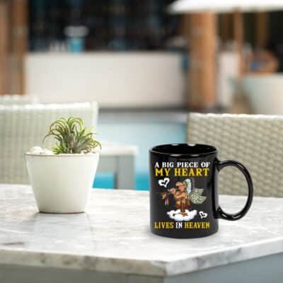 Alternative view of A Big Piece of My Heart Lives On Heaven Native American Coffee Mug Cups