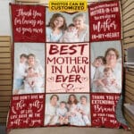 Personalized Photo Mother in Law Blanket from Daughter - Birthday Gifts for Mother-in-Law -  Mothers Day Gift