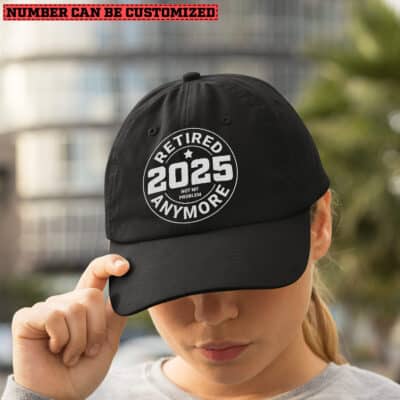 Alternative view of Custom Retired 2023 2024 Not My Problems Anymore Hat for Women Men - Retirement Gifts Personalized Embroidered Baseball Cap