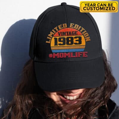 Personalized Vintage 1953 1963 1973 Limited Edition Hat for Women Mom - Funny Custom Year Birthday Gifts Baseball Cap
