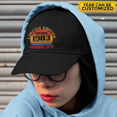 Alternative view of Personalized Vintage 1953 1963 1973 Limited Edition Hat for Women Mom - Funny Custom Year Birthday Gifts Baseball Cap