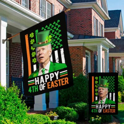 Happy 4th Of Easter Joe Biden St Patricks Day Leprechaun Flag