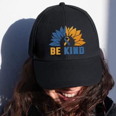 Be Kind Down Syndrome Awareness Hat Twill Cap