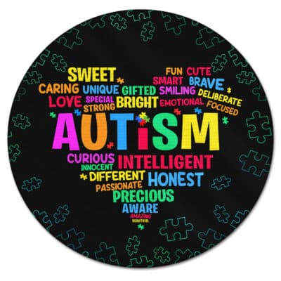 Autism Heart Autism Awareness Proud Autism Mom Gifts Family Rug - Autism Floor Mat Decor