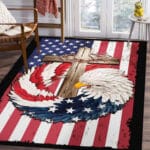 4th of July Memorial Day Independence Day Patriotic Ealge Rug - Floor Mat
