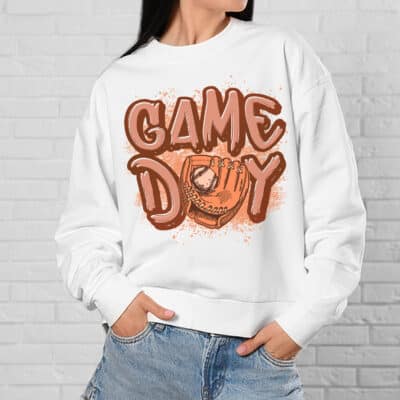Alternative view of Game Day Baseball Sweatshirt - Baseball Sweatshirt for Women - Game Day Sweatshirt T-Shirt
