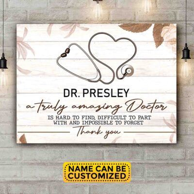 Personalized Thank You Gift for Doctor Framed Canvas Unframed Poster - Custom Doctor Gifts