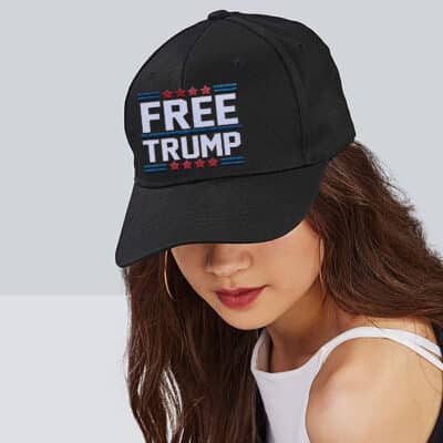 Alternative view of Free Trump Embroidered Hat - Funny Political Trump 2024 Twill Cap