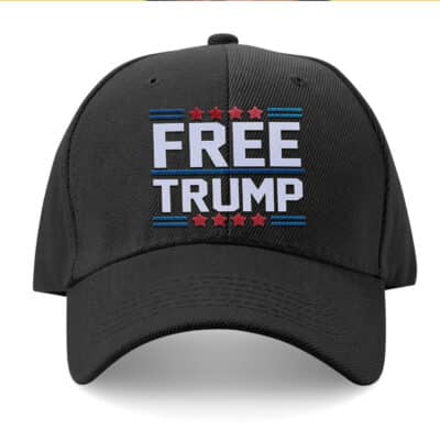 Free Trump Embroidered Hat - Funny Political Trump 2024 Twill Cap