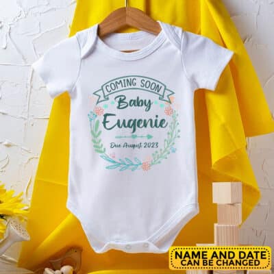 Personalized Announcement Baby Onesie – Coming Soon Toddler Infant Bodysuit