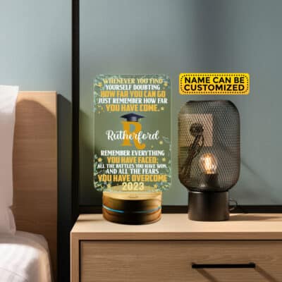 Alternative view of Personalized Name Graduation Quote Night Light LED - Whenever You Find Yourself Class of 2023 Gift