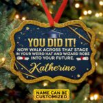 You Did It Weird Hat and Robe Personalized Name Graduation 2023 Ornament Keepsake - Class of 2023 Gift