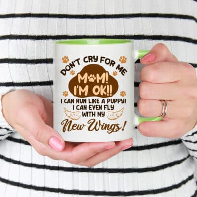 Alternative view of Don't Cry For Me Mom I'm Ok I Can Fly With My New Wing Mug Cups - Accent Mug