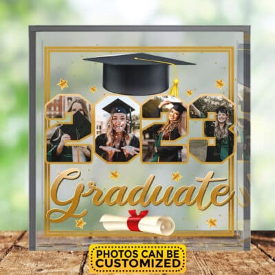 Personalized 2023 Photo Graduation Acrylic Plaque - Custom Class of 2023 Photo Keepsake Graduation Gift