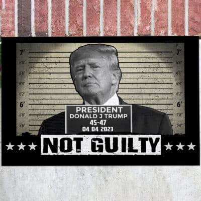 Trump Not Guilty Doormat, Trump Supporters Gifts, House Doormat - Outdoor Indoor Doormat