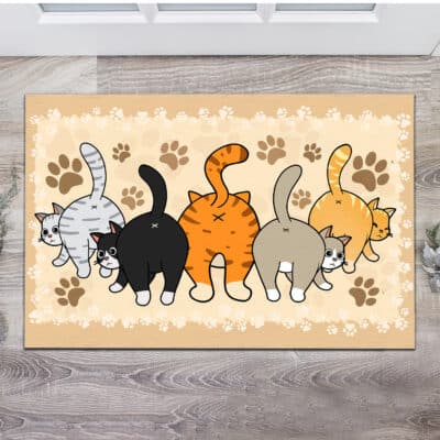 Cat Butts Doormat Outdoor Indoor Mat - Cat Doormat For Kitchen And Home