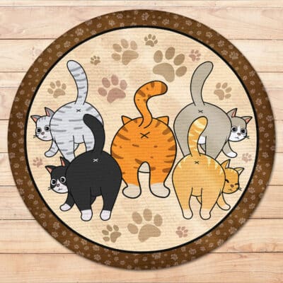 Cat Butts Rug Outdoor Indoor Floor Mat - Cat Mat For Kitchen And Home