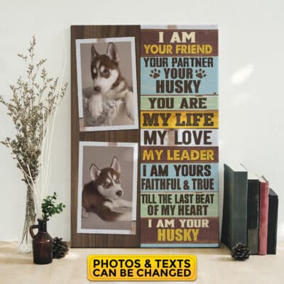 Alternative view of Personalized Dog Photo I'm Your Friend Your Partner Framed Canvas - Unframed Poster - Wall Art