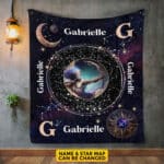 Personalized Sagittarius Star Map Flannel Constellations Blanket Warm & Soft - 12 Horoscope Astrology Throw Blankets