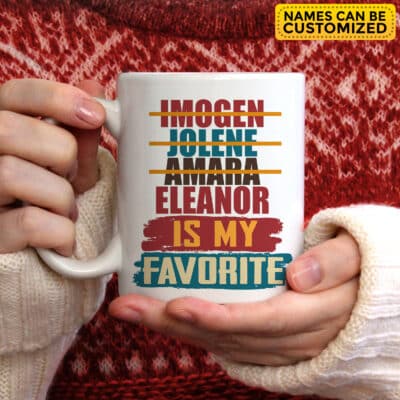 Alternative view of Funny Favorite Child Mug - Personalized Name Favorite Son Daughter Child Accent Mug