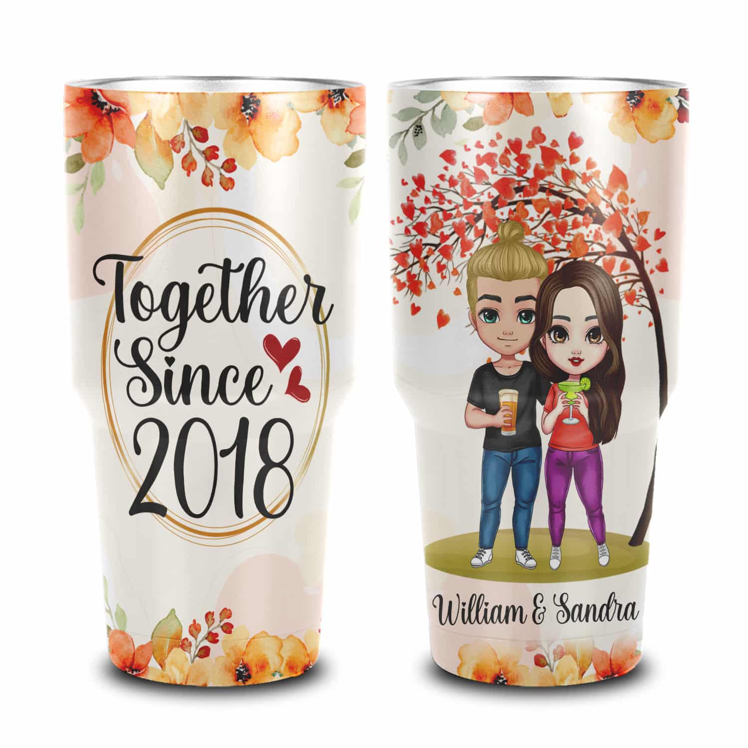 Custom Tumblers Personalized Together Since - Personalized