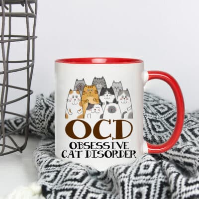 OCD Obsessive Cat Disorder Mug Cups Cat Lover Coffee Mug