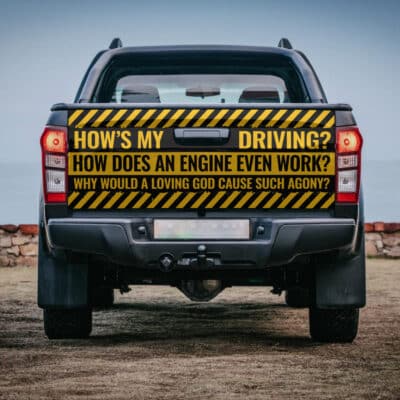 How's My Driving how Does An Engine Even Work Funny Truck Tailgate Decal Sticker Wrap - Vinyl Graphic Decal Bumper Sticker