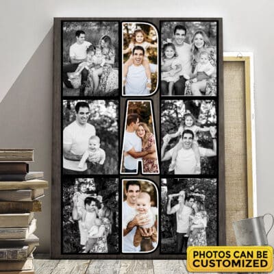 Personalized Photo Canvas for Dad - Custom Gift for Dad - Father's Day Gift Wall Art