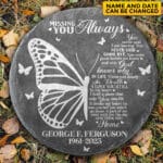 Personalized Name Missing You Always You Never Said Goodbye Memorial Garden Stone Plaque - Memorial Gifts for Loss of