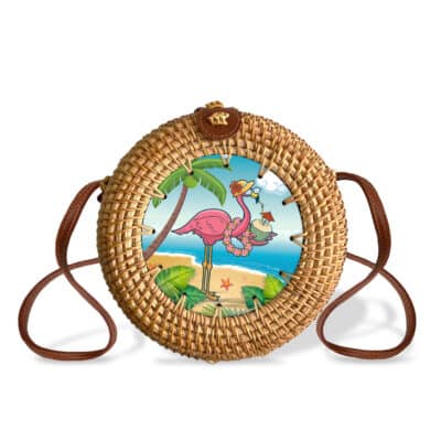 Round Rattan Bag
