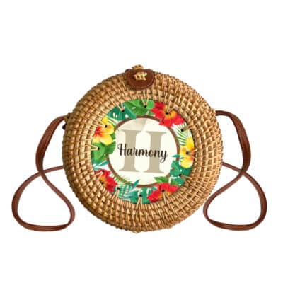 Round Rattan Bag