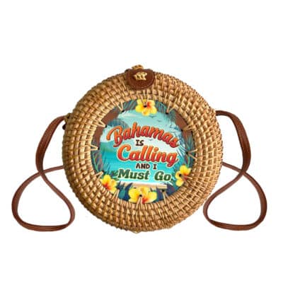 Round Rattan Bag