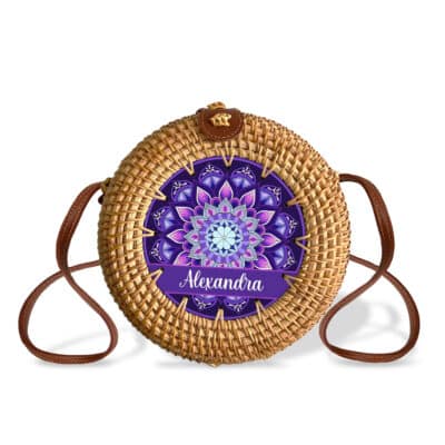 Round Rattan Bag