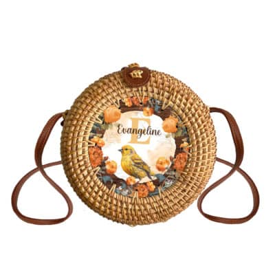 Round Rattan Bag