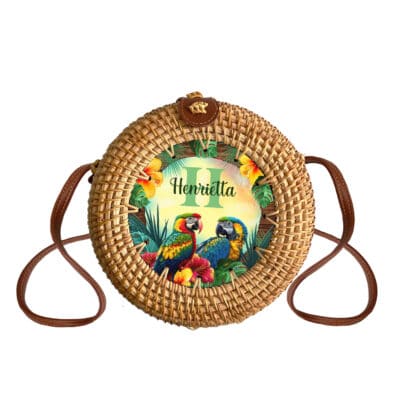 Round Rattan Bag