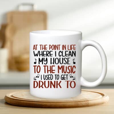 At The Point In Life Where I Clean My House To The Music Coffee Mug Cups - Accent Mug