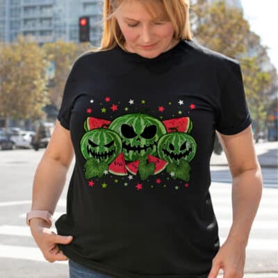 Alternative view of Watermelon Halloween Funny Men Women Kids T-Shirt - Hoodie