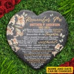 Personalized Memorial Remember Me Memorial Garden Stone Plaque - Memorial Gifts for Loss of Loved One