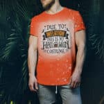 Due To Inflation This Is My Halloween Costume Funny Halloween Bleached T-Shirt
