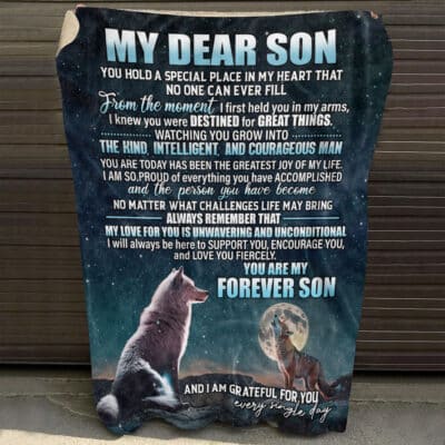 Alternative view of My Dear Son Blanket Gifts for Son - Throw Blankets Son Gifts from Dad for Son Birthday Blanket