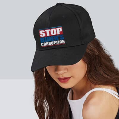 Alternative view of Stop Biden's Corruption Twill Cap Snapback Hat - Political 2024 Hat
