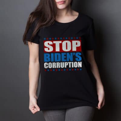 Alternative view of Stop Biden's Corruption T-Shirt - Political 2024 Tee Shirt