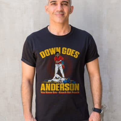 Funny Baseball Down Goes Anderson T-Shirt