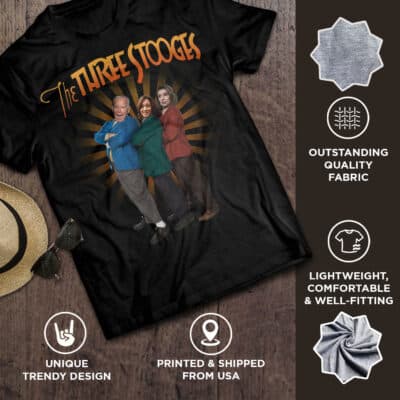 Alternative view of Funny The THREE STOOGES T-Shirt - Hoodie - Funny Movie Shirt