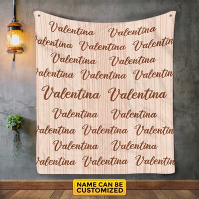 Alternative view of Personalized Name Blanket - Custom Name and Background Fleece Blanket